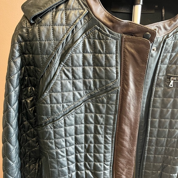 L.A.M.B. leather bomber jacket -black - Picture 4 of 14